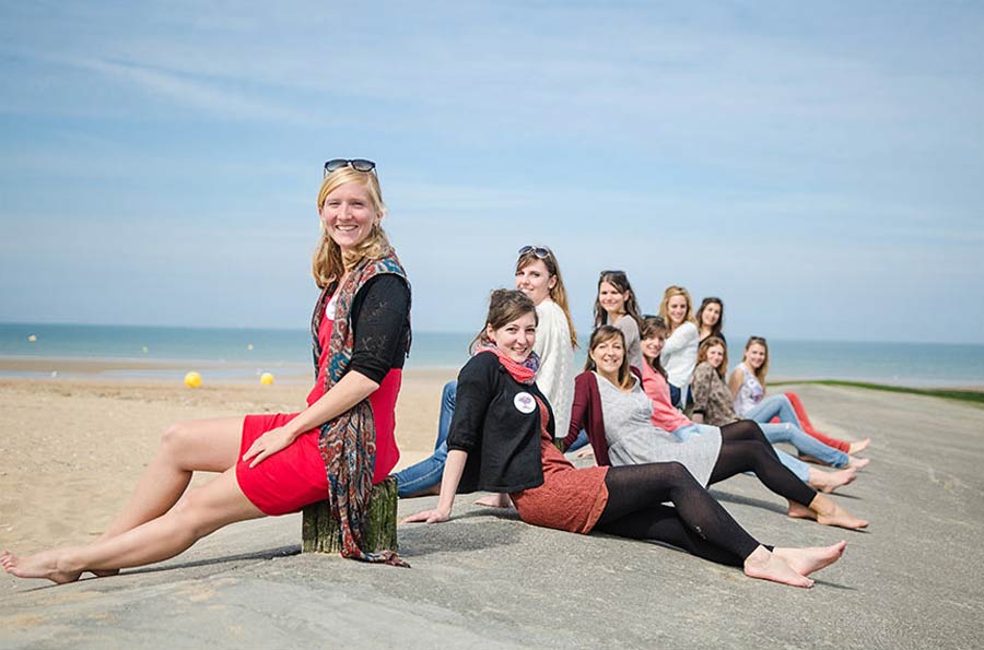 photo enterrement de vie de jeune fille, EVJF à Cabourg en Normandie