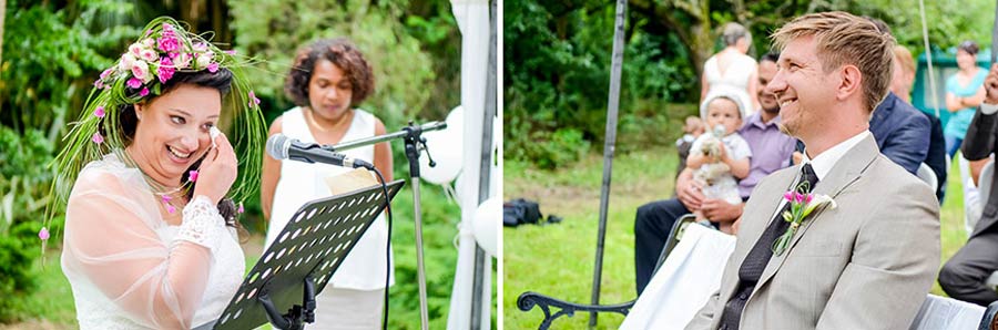 photo de mariage avec beaucoup d'émotion dans la manche en Normandie prés de Caen calvados