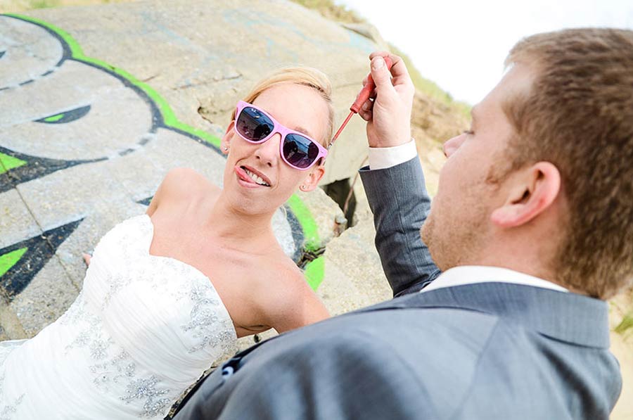 Photo de trash the dress et séance after en Normandie dans la Manche