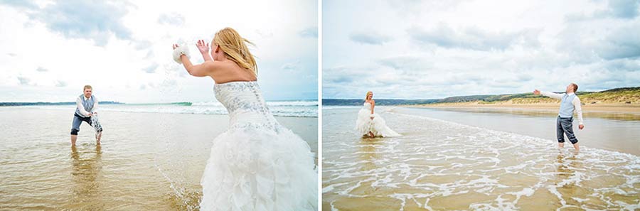 Photo de trash the dress et séance after en Normandie dans la Manche