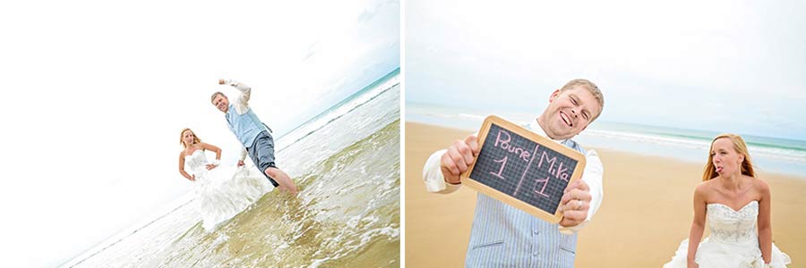 Photo de trash the dress et séance after en Normandie dans la Manche