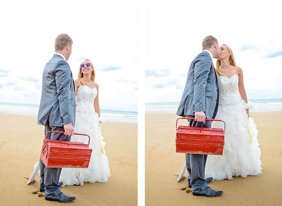 Photo de trash the dress et séance after en Normandie dans la Manche