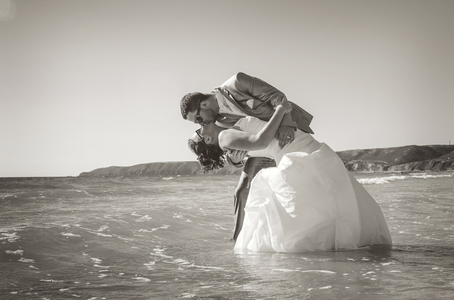 Séance trash the dress – Mélanie et Romain – Normandie